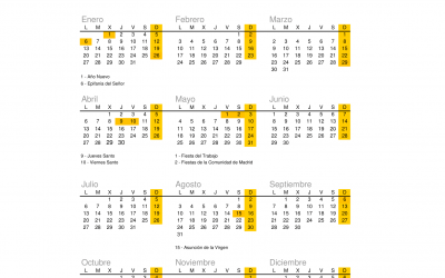 Calendario Laboral Madrid 2020